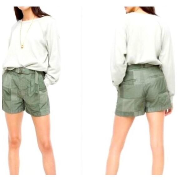 J. Crew Limited-edition D-ring Patchwork Short in Pale Cypress sz 8 - Picture 1 of 8
